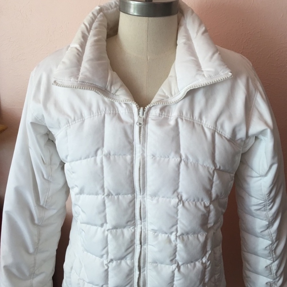 Columbia white down filled puffer ski coat